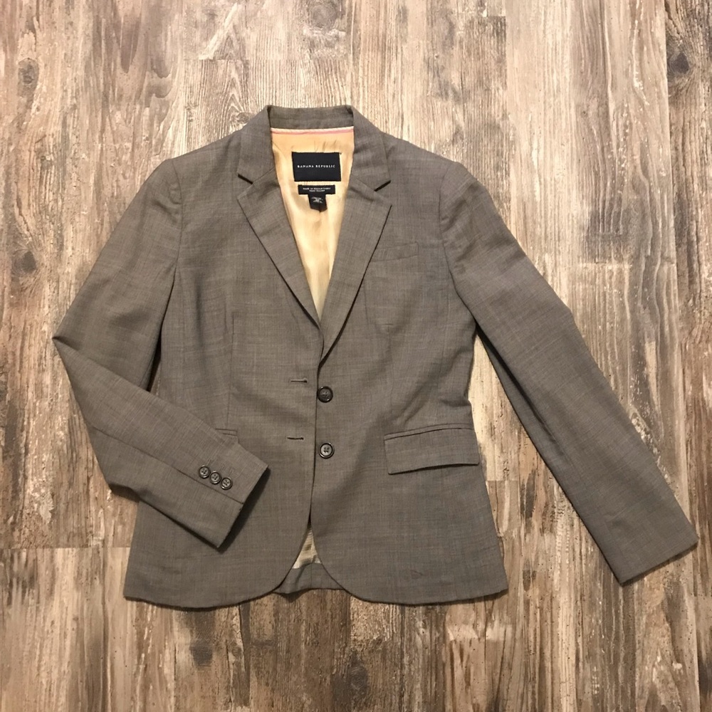 Banana Republic 2P Italian Fabric Virgin Wool Blazer